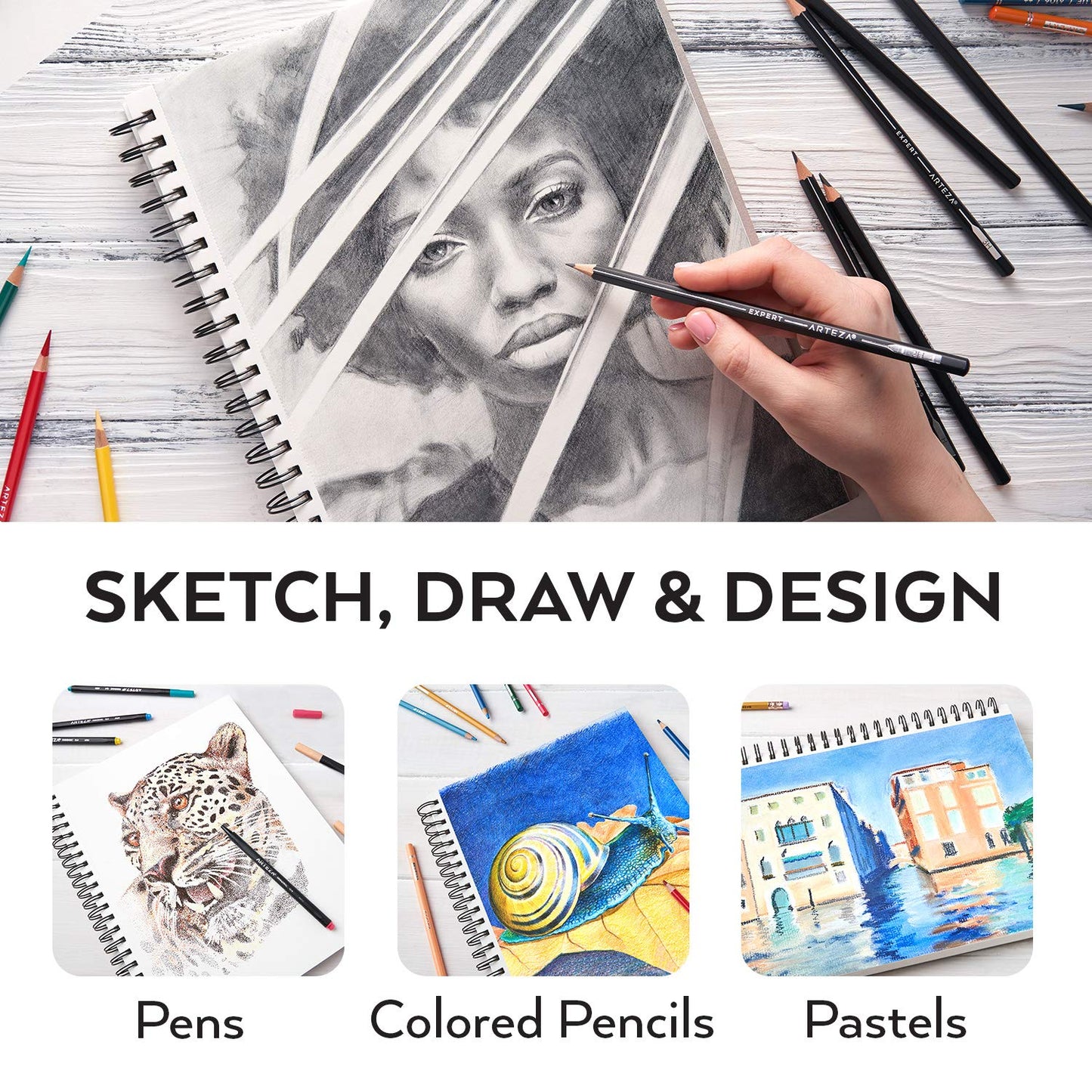 Arteza Sketchbook, 9" x 12", 100 Sheets