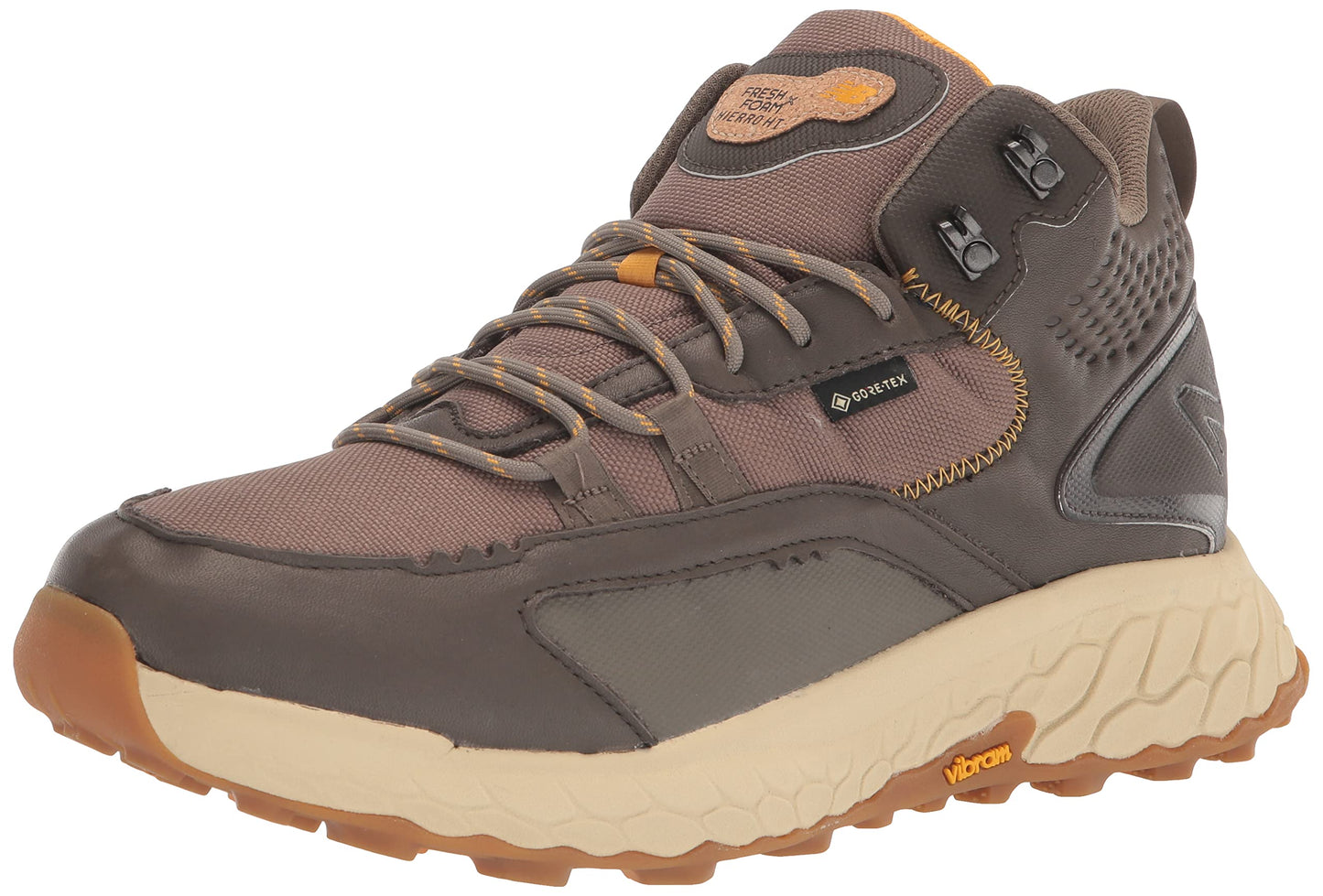 New Balance Men's Fresh Foam X Hierro V1 Mid-Cut Trail Running Shoe, Wren/Bungee/Golden Hour, 9.5 X-Wide