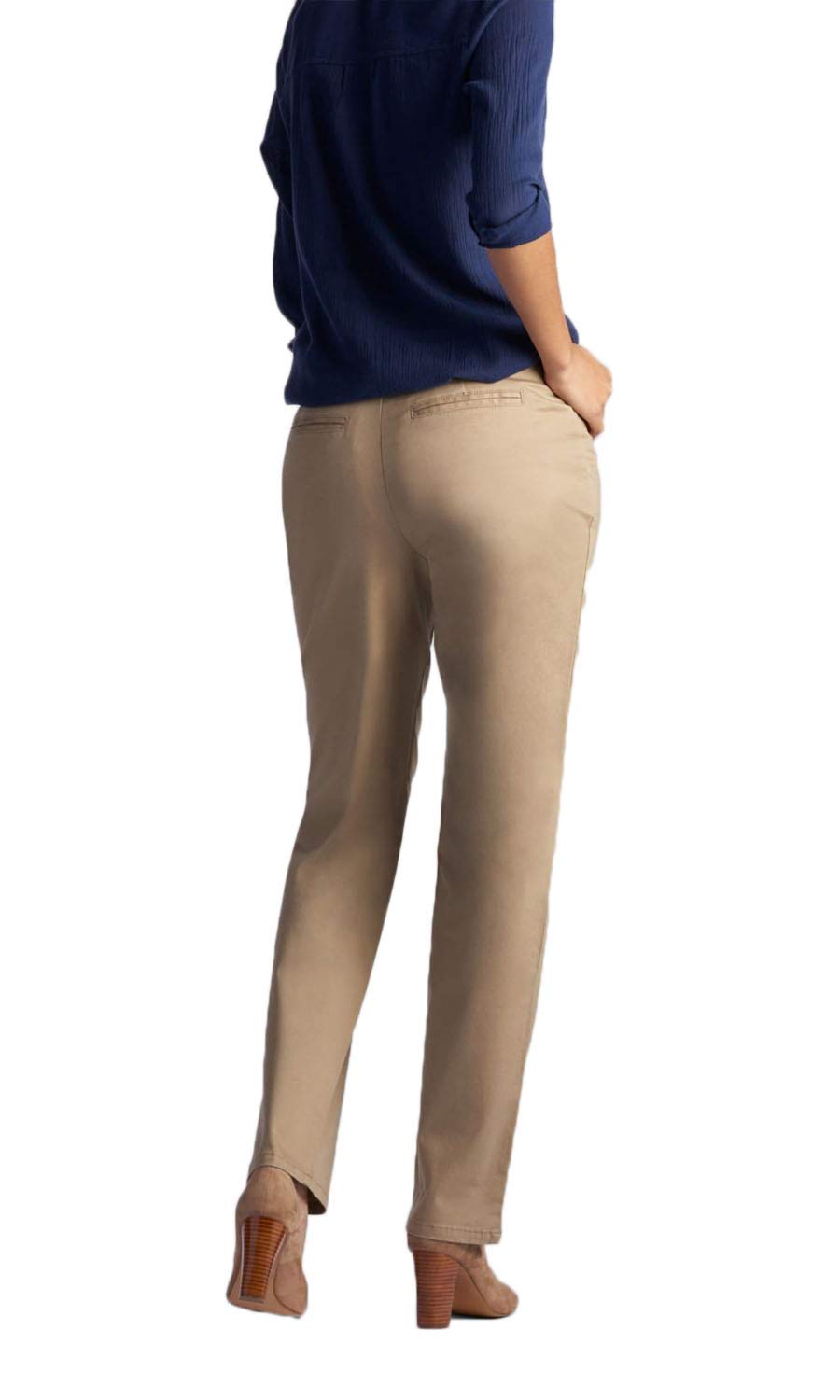 Lee Women's Relaxed Fit All Day Straight Leg Pant Dark Beige 10 Short