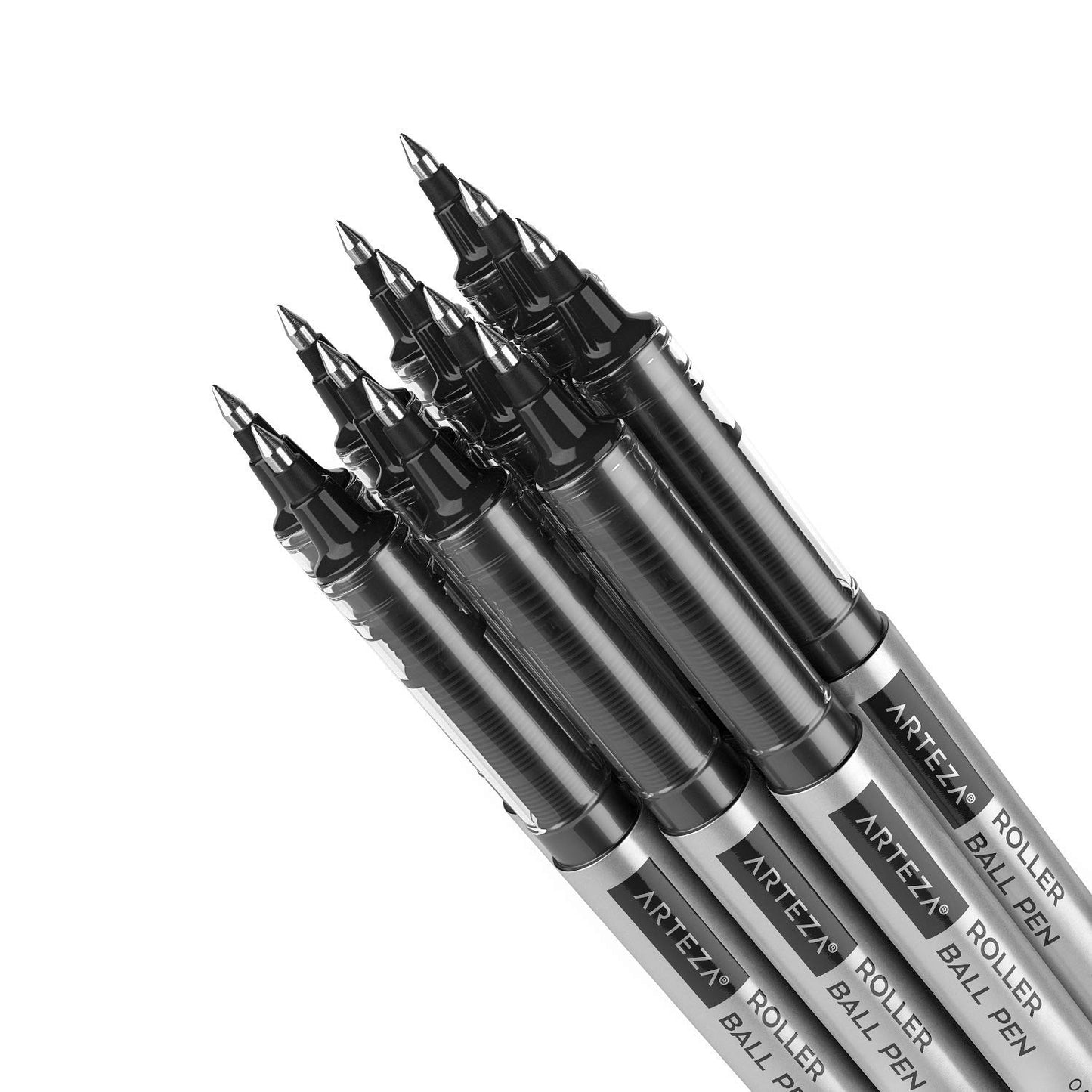 Arteza Roller Ball Pens, Black, 0.5mm Nib - Set of 40