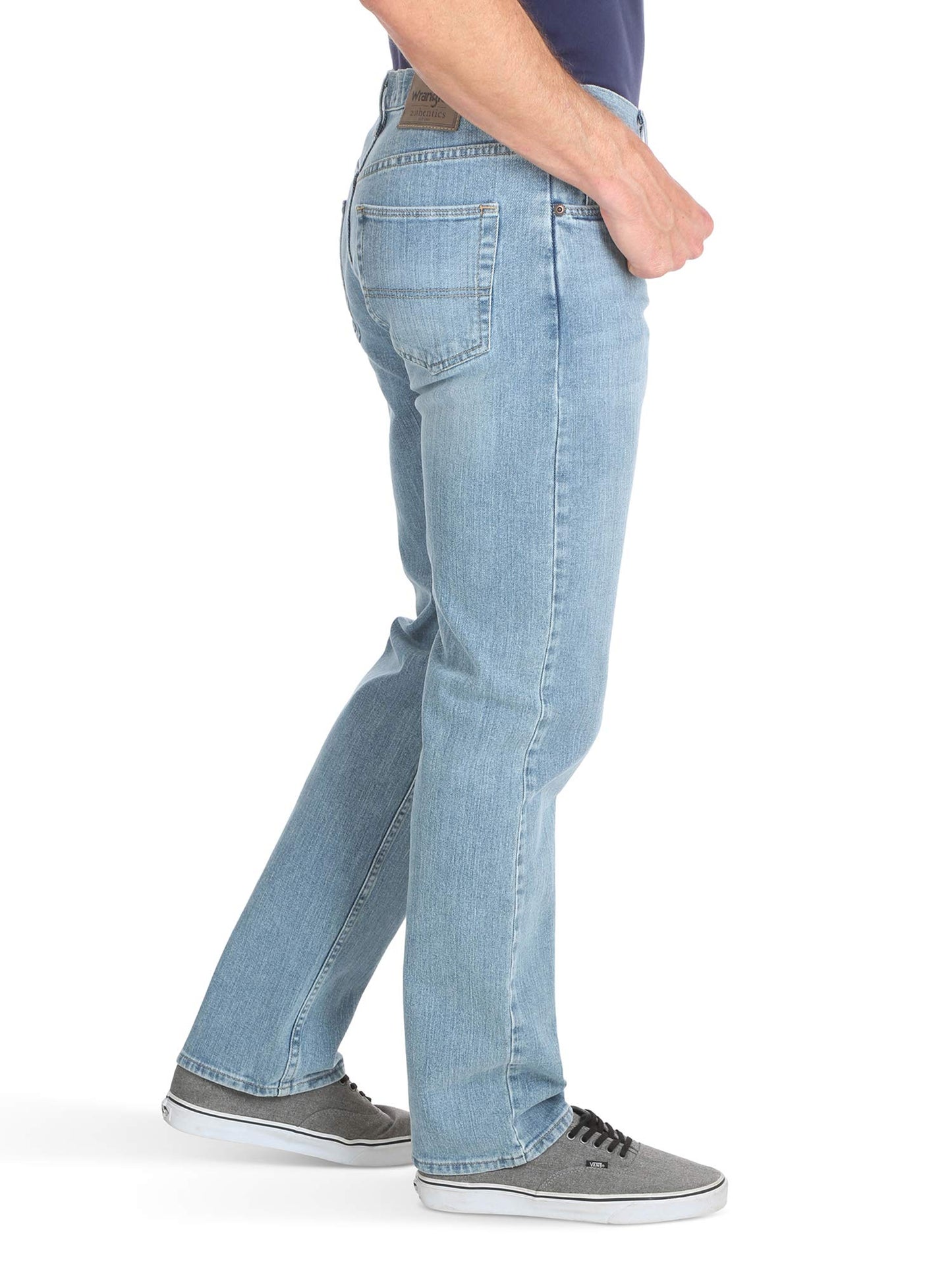 Wrangler Authentics Men's Classic 5-Pocket Regular Fit Jean, Stonewash Flex, 33W x 30L