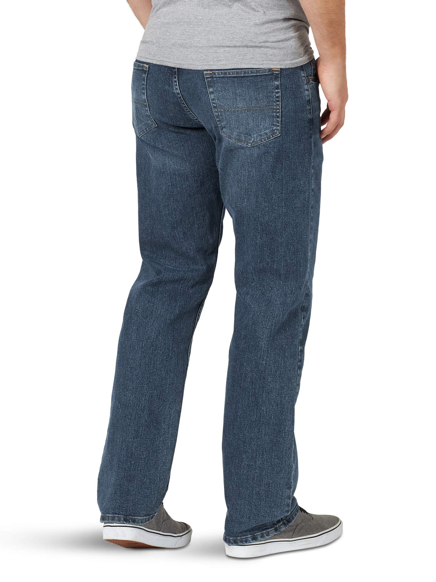Wrangler Authentics Men's Big & Tall Comfort Flex Waist Relaxed Fit Jean, Smoke, 44W X 34L