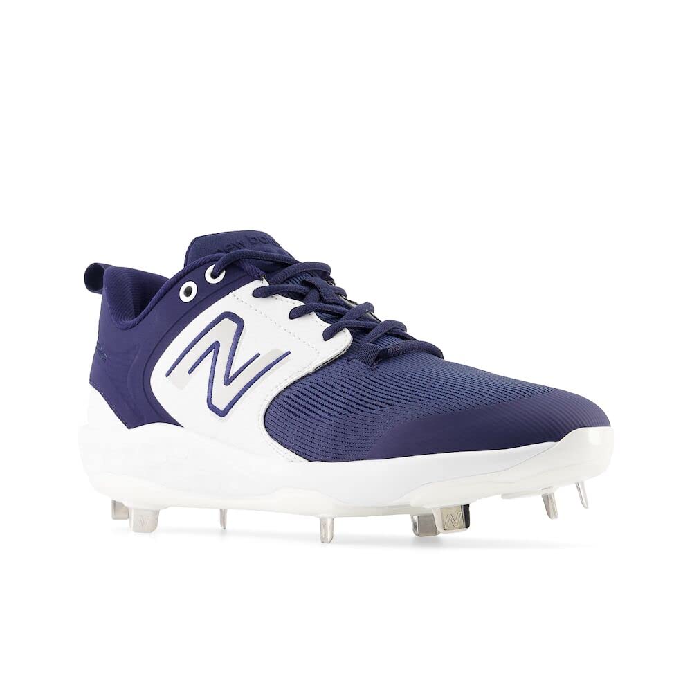 New Balance Men's Fresh Foam X 3000 V6 Metal Baseball Shoe, Navy/White, 9.5 Wide