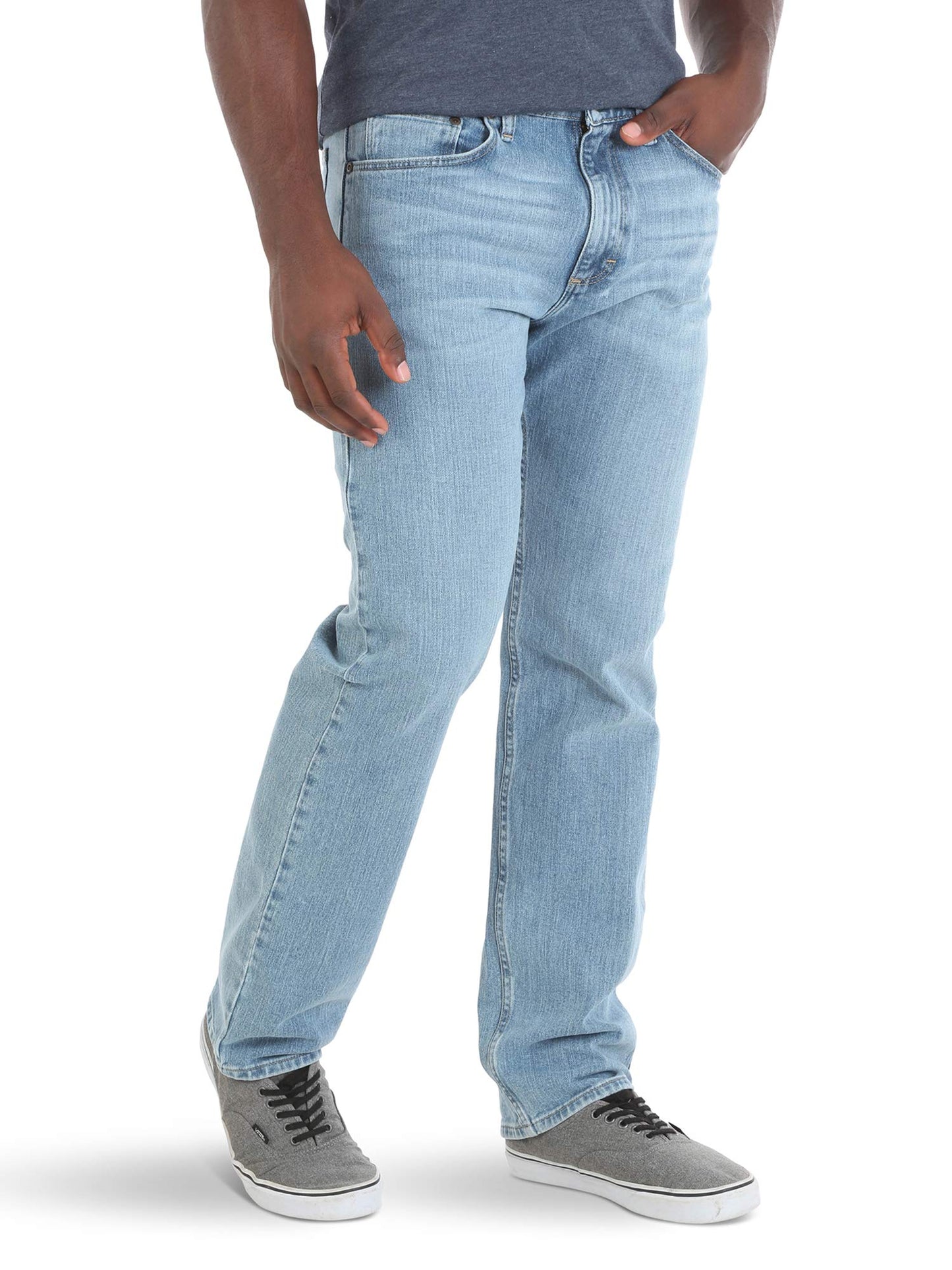 Wrangler Authentics Men's Classic 5-Pocket Relaxed Fit Jean, Stonewash Flex, 38W x 30L