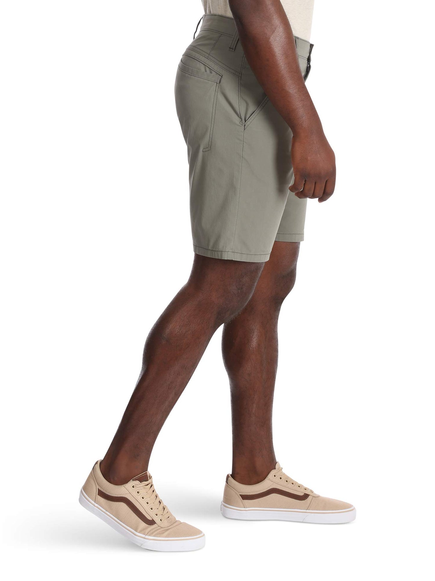 Wrangler Authentics Men's Performance Comfort Flex Flat Front Short, Army Green, 33