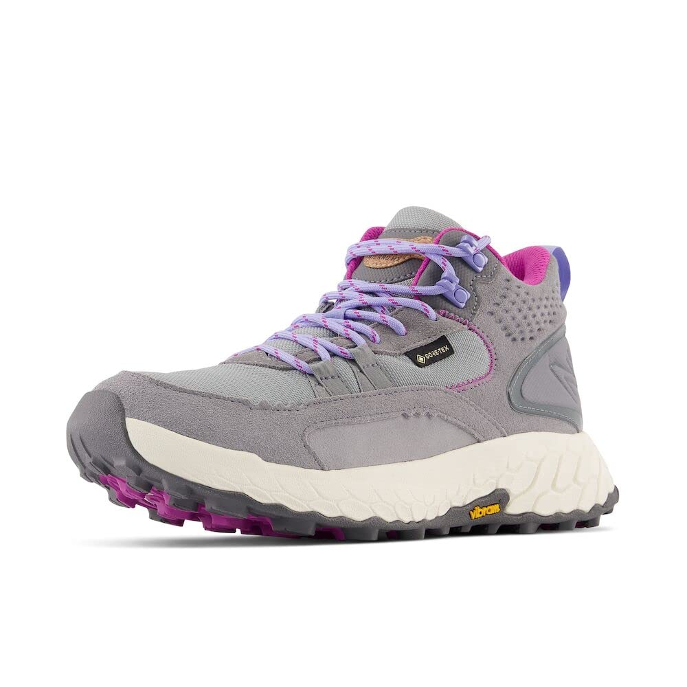 New Balance Women's Fresh Foam X Hierro V1 Mid-Cut Trail Running Shoe, Steel/Castlerock/Magenta, 7.5