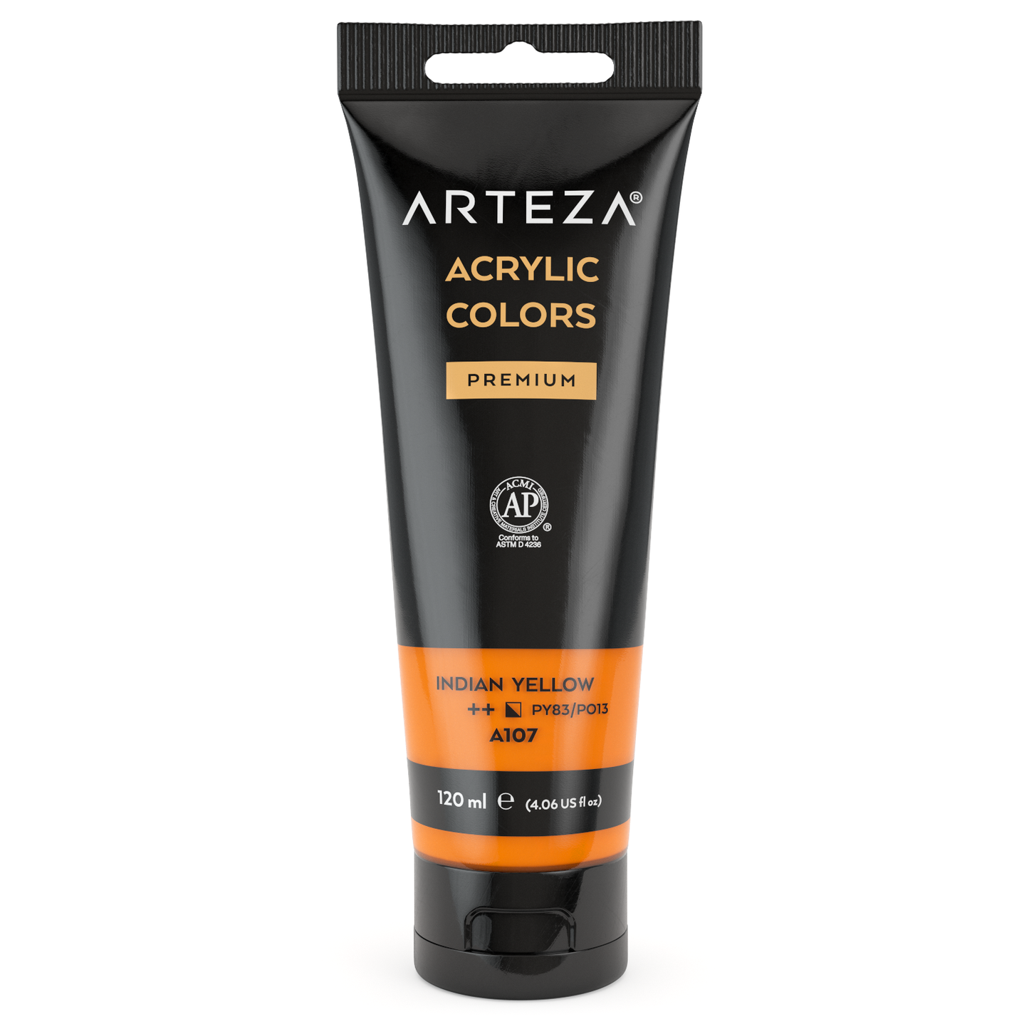 Arteza Acrylic Paint, 4oz Tube - Indian Yellow A148