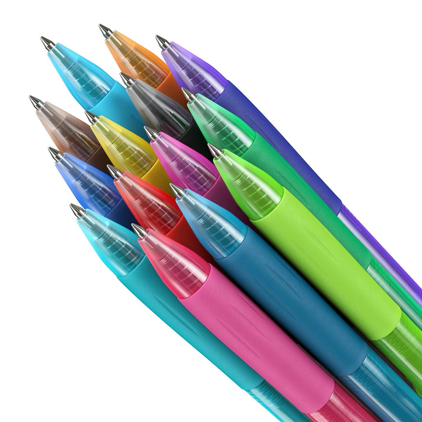 Arteza Retractable Gel Ink Pens, Bright Colors - Set of 14