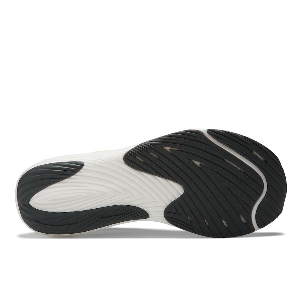 New Balance Men's FuelCell Rebel V3 Running Shoe, White/Blacktop/Neon Dragonfly, 7.5 Wide