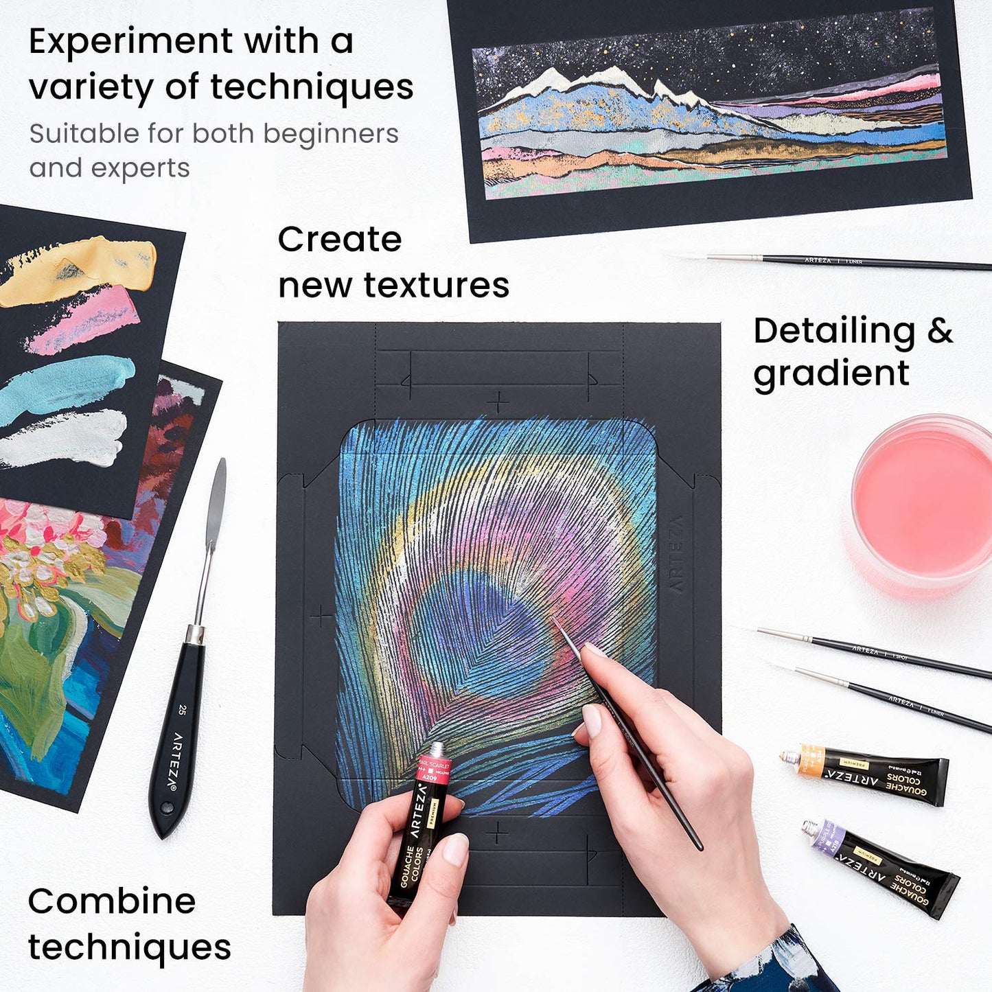 Arteza Gouache Painting Art Set