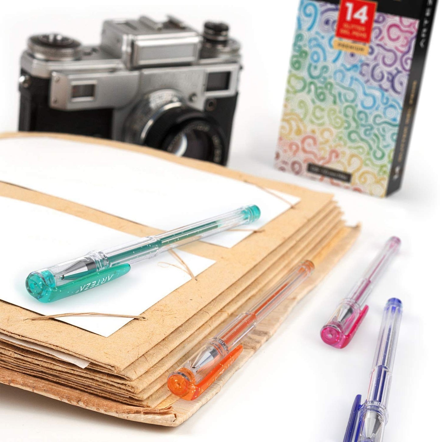 Arteza Glitter Gel Ink Pens - Set of 14