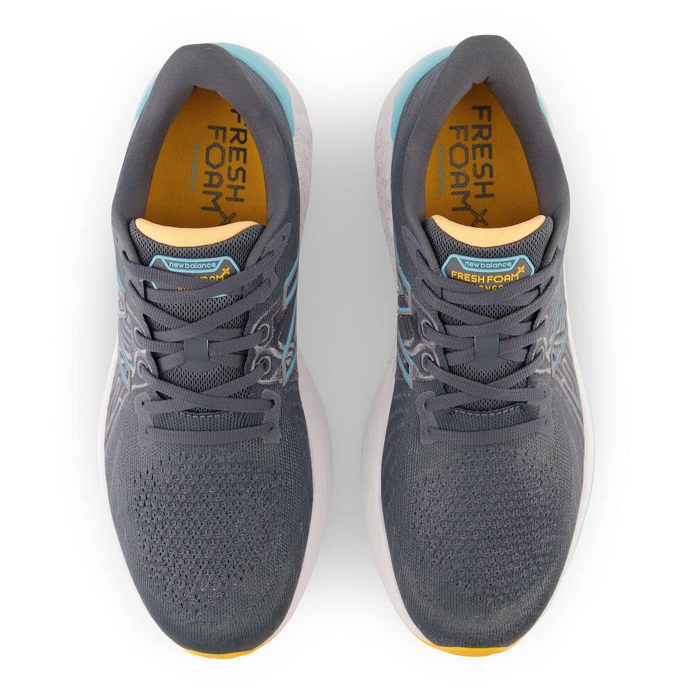 New Balance Men's Fresh Foam X Vongo V5 Running Shoe, Graphite/Summer Aqua/Hot Marigold, 7 Wide