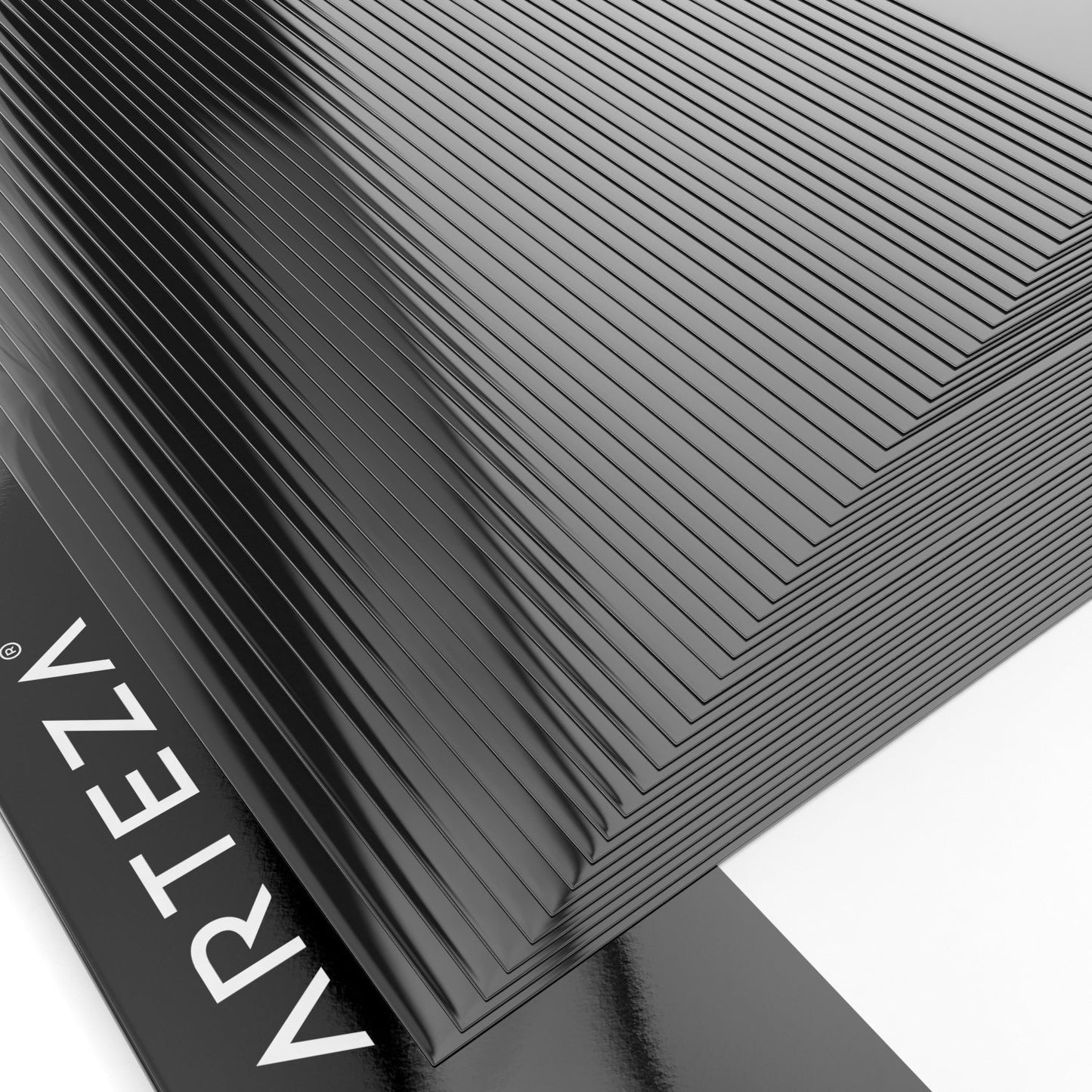 Arteza Self Adhesive Vinyl, Glossy Black, 12" x 12" Sheets - Pack of 50