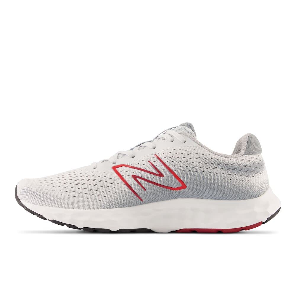 New Balance Men's 520 V8 Running Shoe, Grey/Red, 7