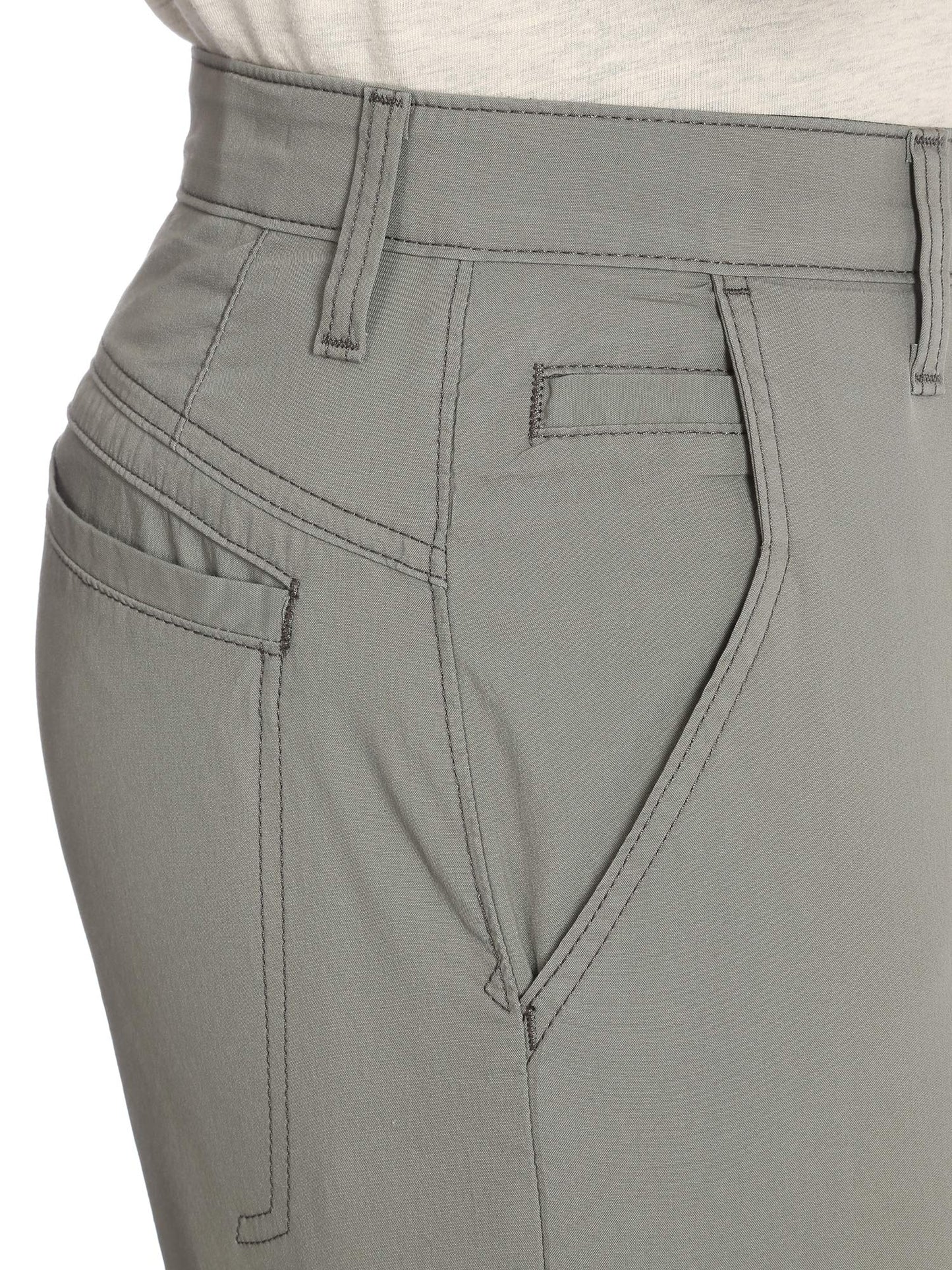 Wrangler Authentics Men's Performance Comfort Flex Flat Front Short, Army Green, 33