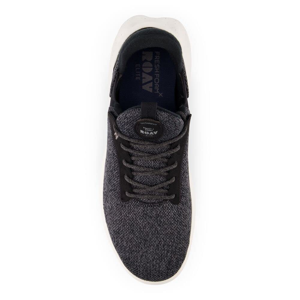 New Balance Men's Fresh Foam Roav Elite V1 Running Shoe, Black/Sea Salt, 9.5