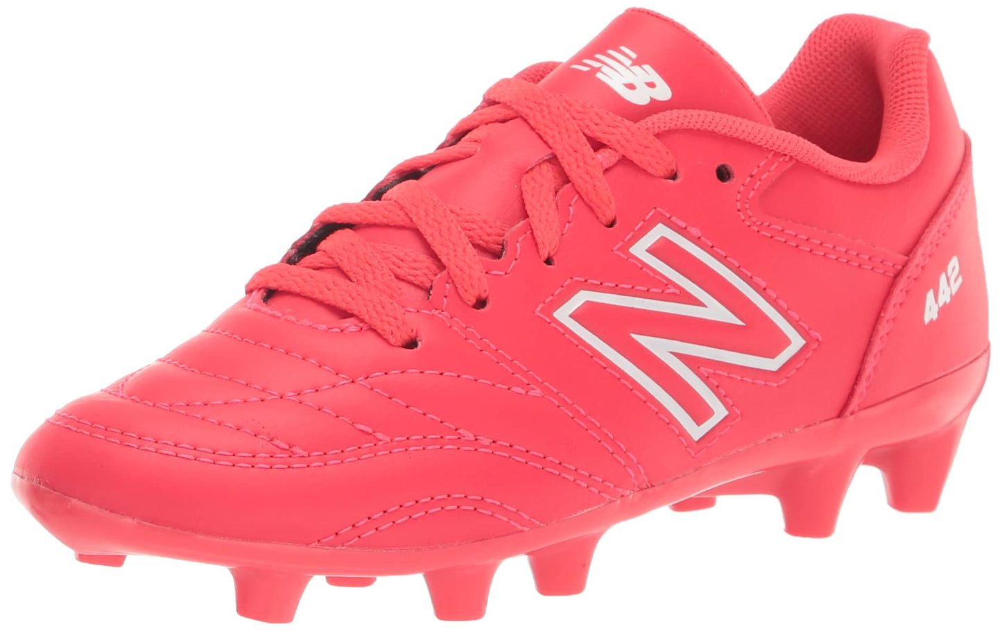 New Balance Kid's 442 V2 Academy Fg Junior Soccer Shoe, Energy Red/White, 4.5 Big Kid