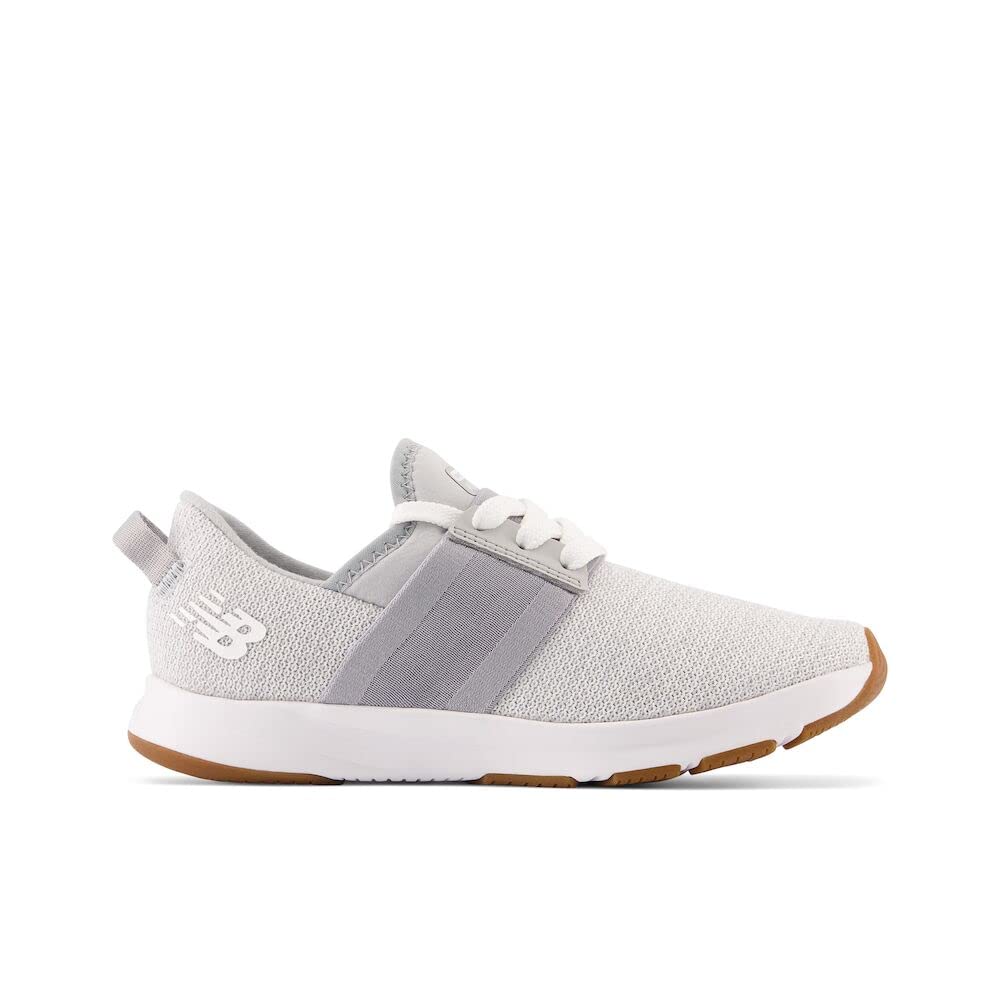 New Balance Girls Dynasoft Nergize V3 Slip-on Running Shoe, Steel/Sea Salt, 7 Wide Toddler