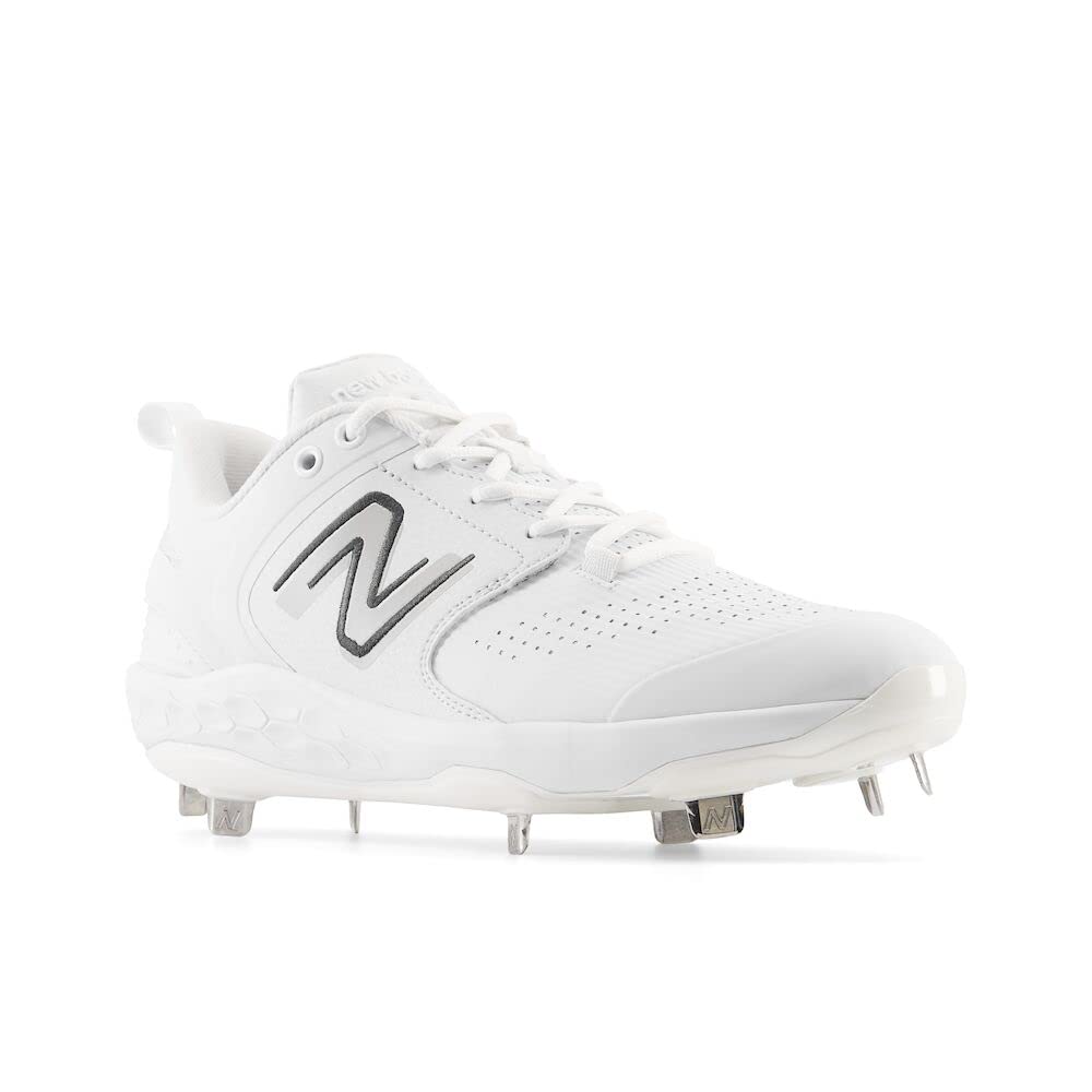 New Balance Men's Fresh Foam X 3000 V6 Metal Baseball Shoe, White/Castlerock, 7 Wide