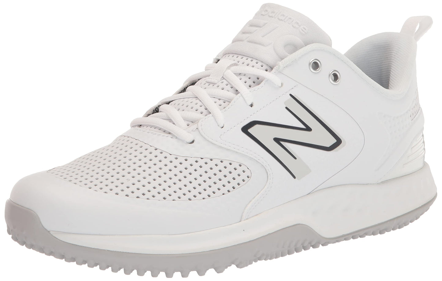 New Balance Women's Fresh Foam Velo V3 Turf-Trainer Softball Shoe, White/White, 9.5 Wide