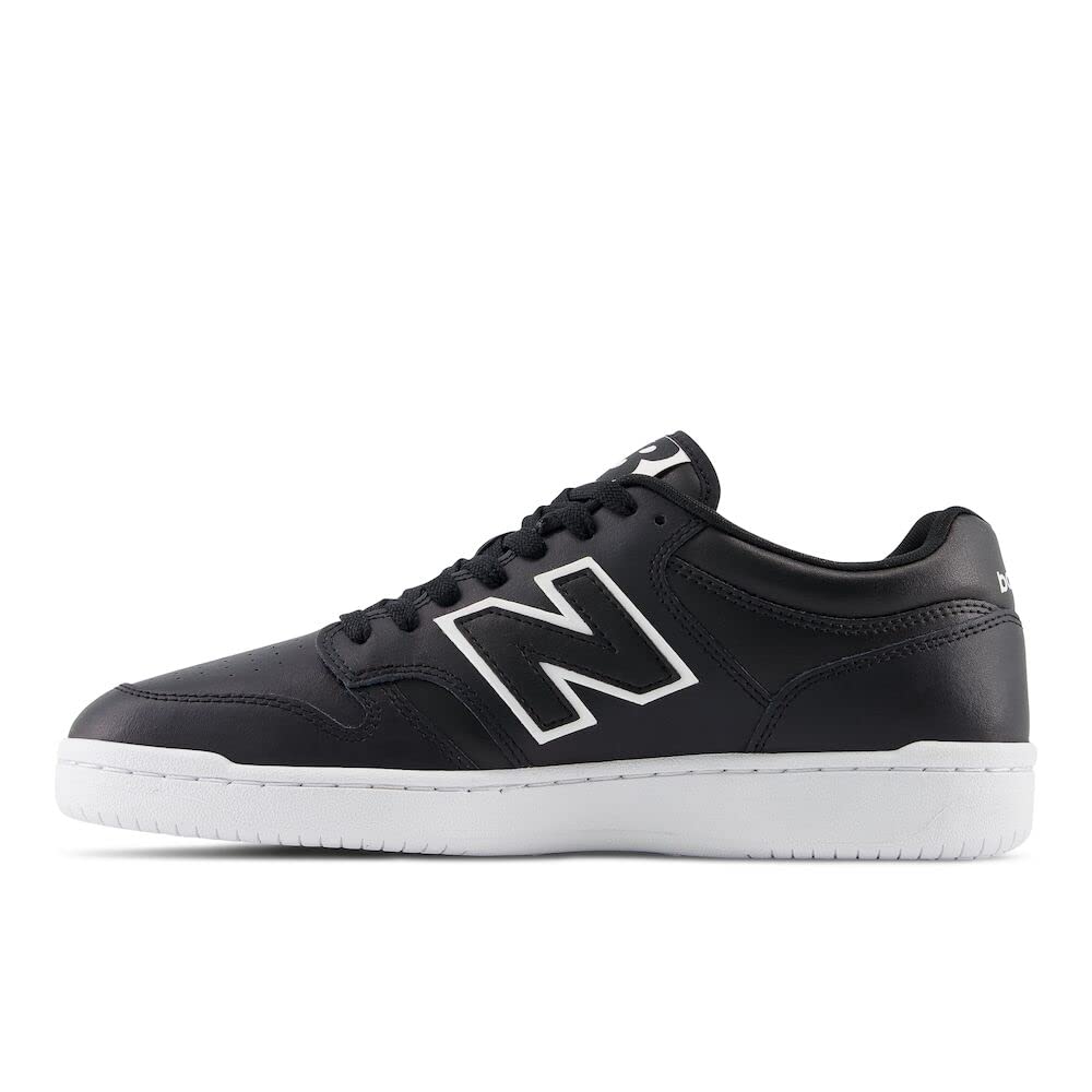 New Balance Unisex-Adult BB480 V1 Sneaker, Black/White, 9