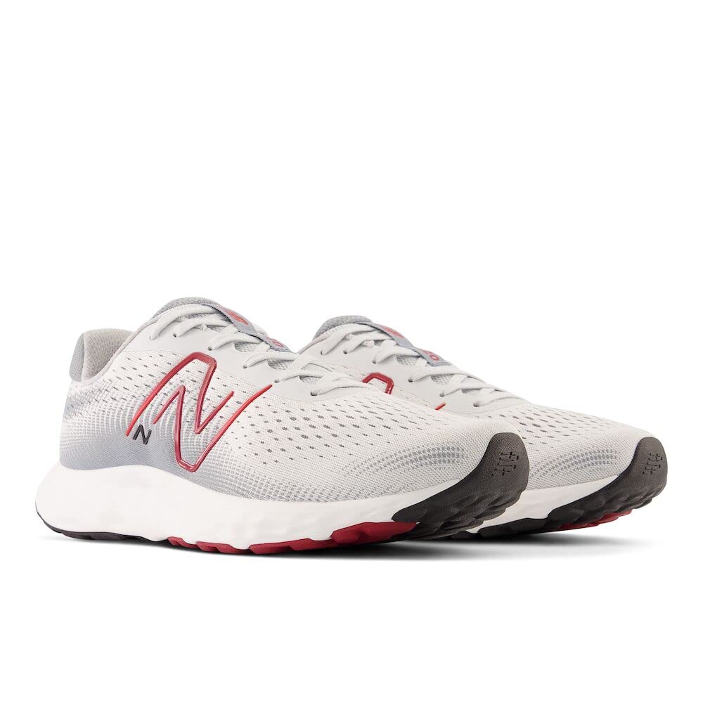 New Balance Men's 520 V8 Running Shoe, Grey/Red, 7