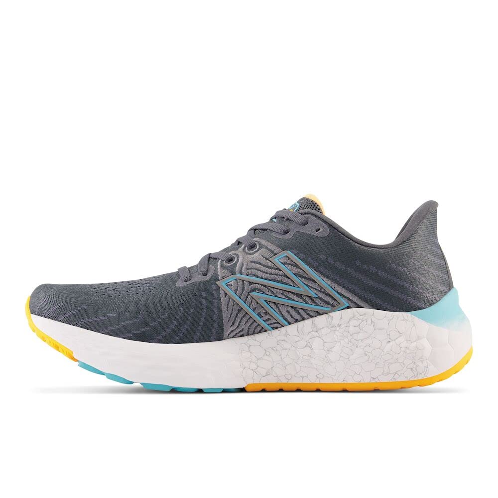 New Balance Men's Fresh Foam X Vongo V5 Running Shoe, Graphite/Summer Aqua/Hot Marigold, 10.5 Wide