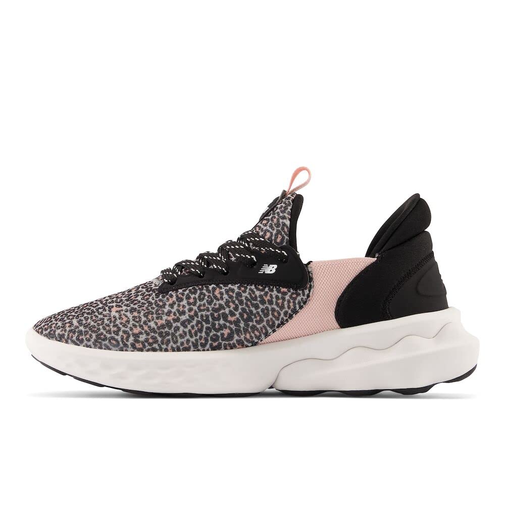 New Balance Women's Fresh Foam Roav Elite V1 Running Shoe, Black/Pink Haze, 5