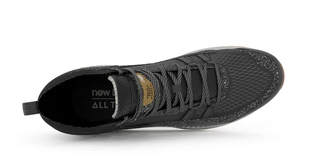 New Balance Men's Fresh Foam X Hierro V1 Mid-Cut Trail Running Shoe, Black/Timberwolf, 7.5 Wide