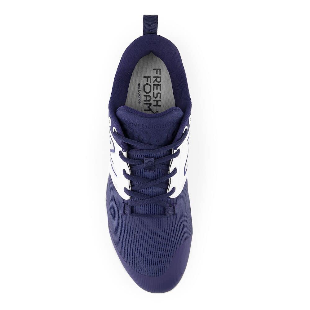 New Balance Men's Fresh Foam X 3000 V6 Metal Baseball Shoe, Navy/White, 9.5 Wide