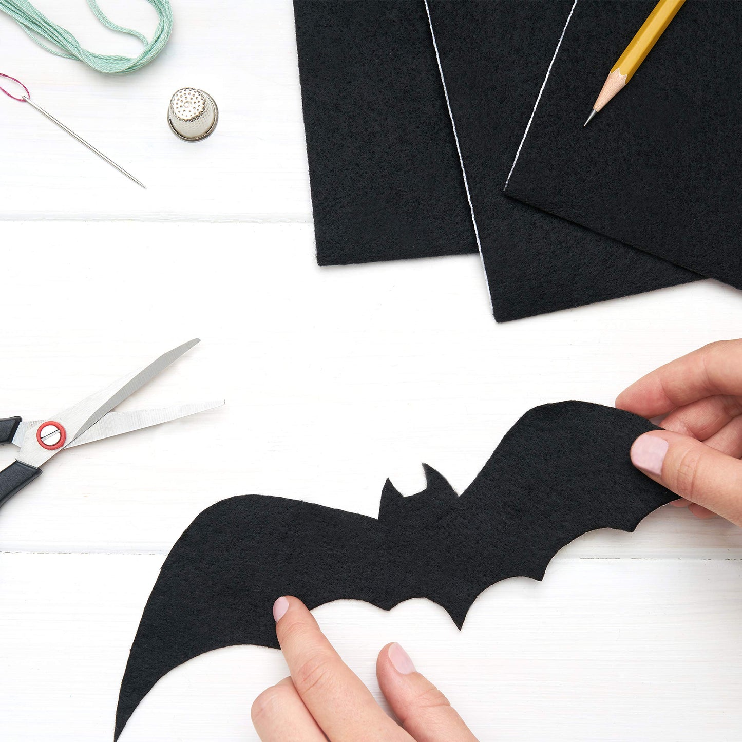 Arteza Adhesive Felt Fabric, Black - Set of 20 Sheets