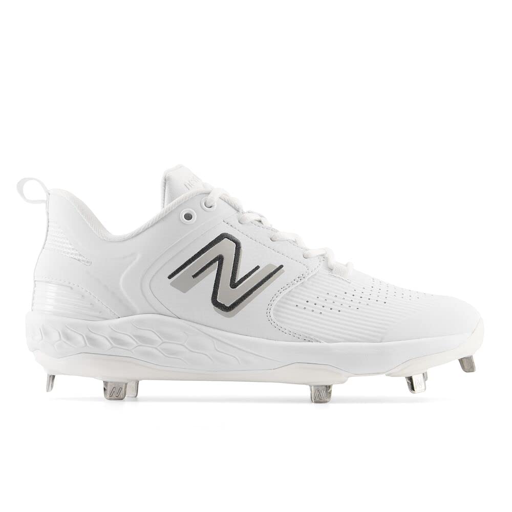 New Balance Men's Fresh Foam X 3000 V6 Metal Baseball Shoe, White/Castlerock, 7 Wide