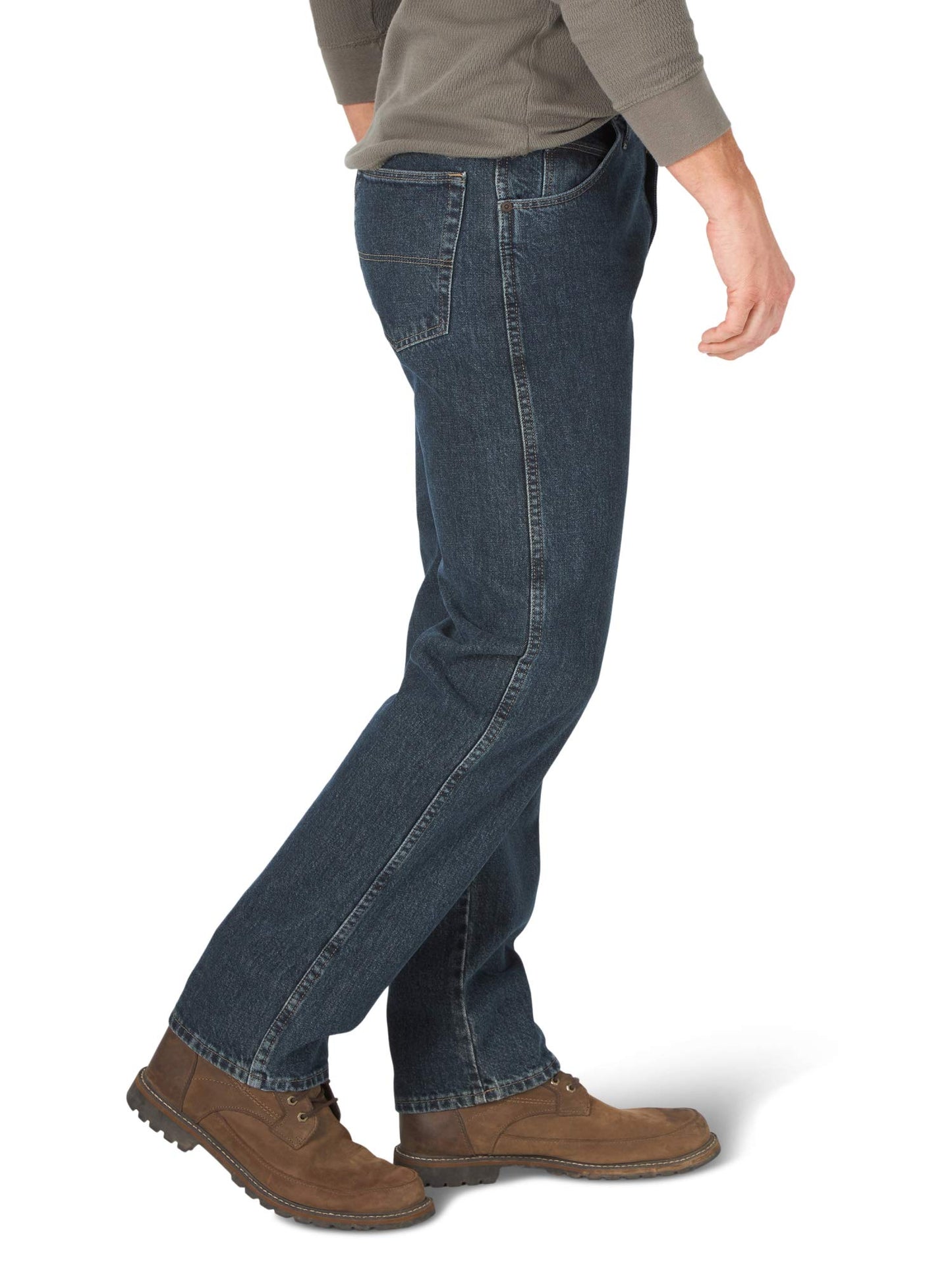 Wrangler Authentics Men's Classic 5-Pocket Regular Fit Cotton Jean, Storm, 35W x 34L