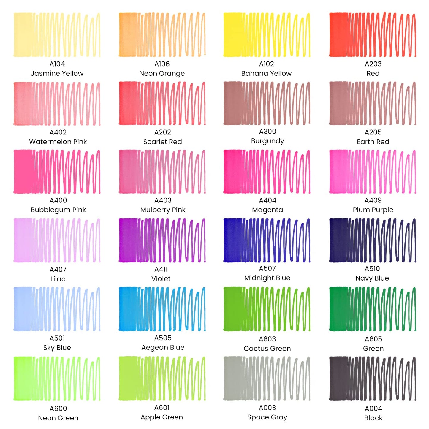 Arteza Permanent Markers, Retro Pop, Fine Tip - Set of 24