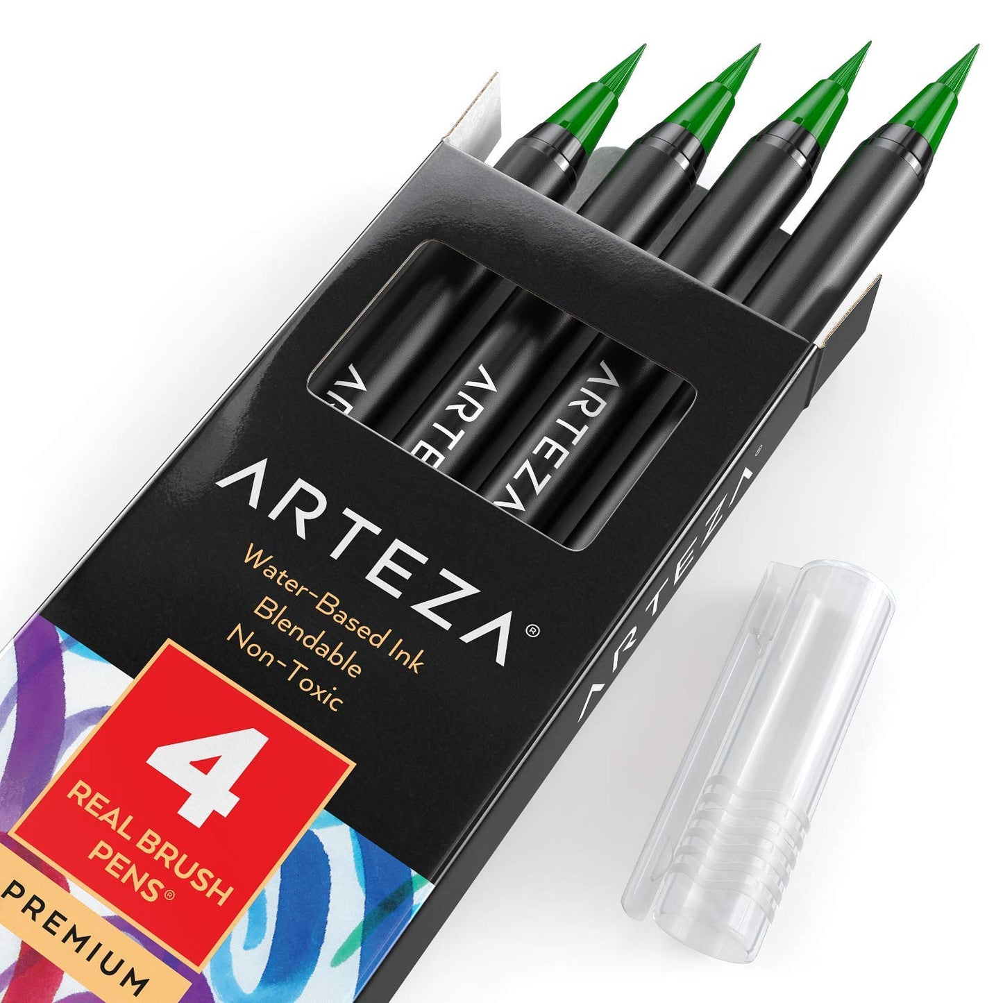Arteza Real Brush Pens®, A189 Shamrock Green - 4 Pack