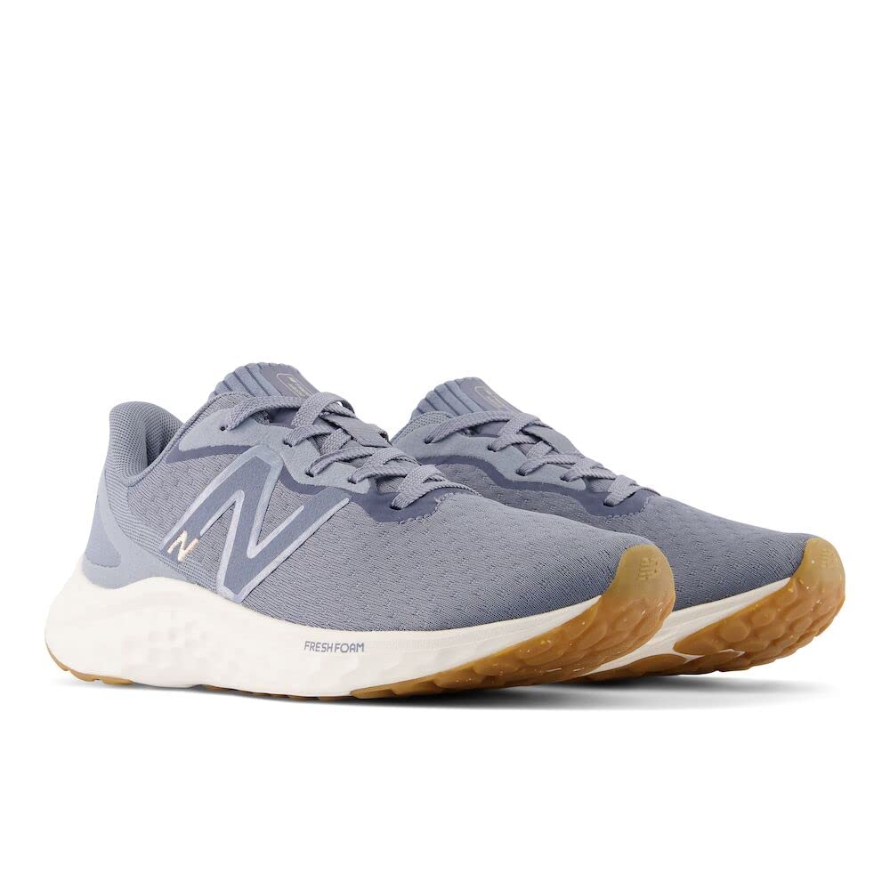 New Balance Women's Fresh Foam Arishi V4 Running Shoe, Arctic Grey/Light Arctic Grey/Light Gold Metallic, 10
