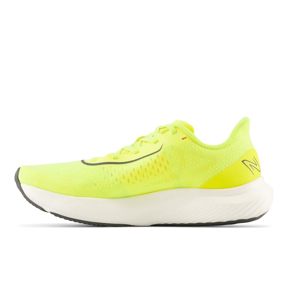 New Balance Men's FuelCell Rebel V3 Running Shoe, Cosmic Pineapple/Blacktop/Neon Dragonfly, 10