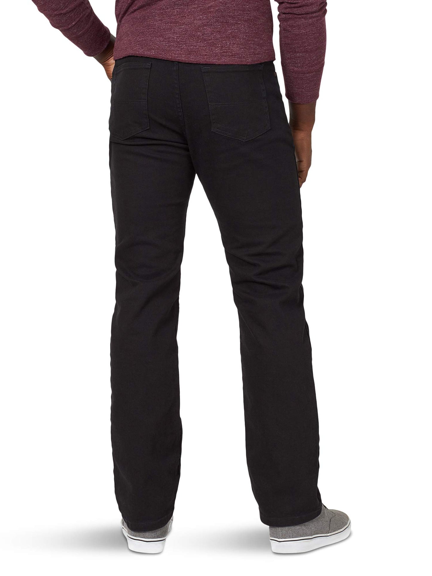 Wrangler Authentics Men's Classic 5-Pocket Regular Fit Jean, Black Flex, 38W X 30L