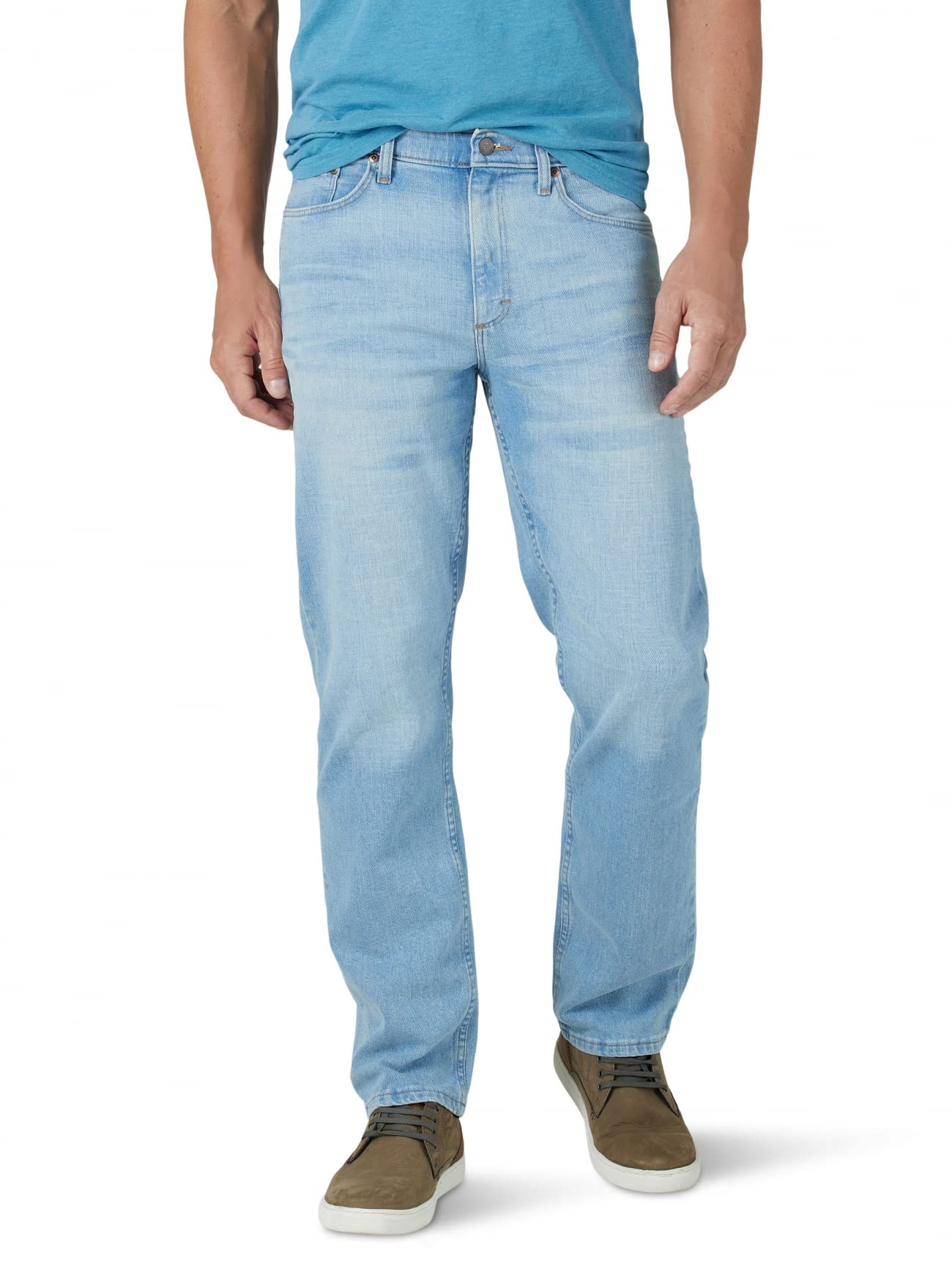 Wrangler Authentics Men's Comfort Flex Waist Relaxed Fit Jean, Aaron, 42W x 30L