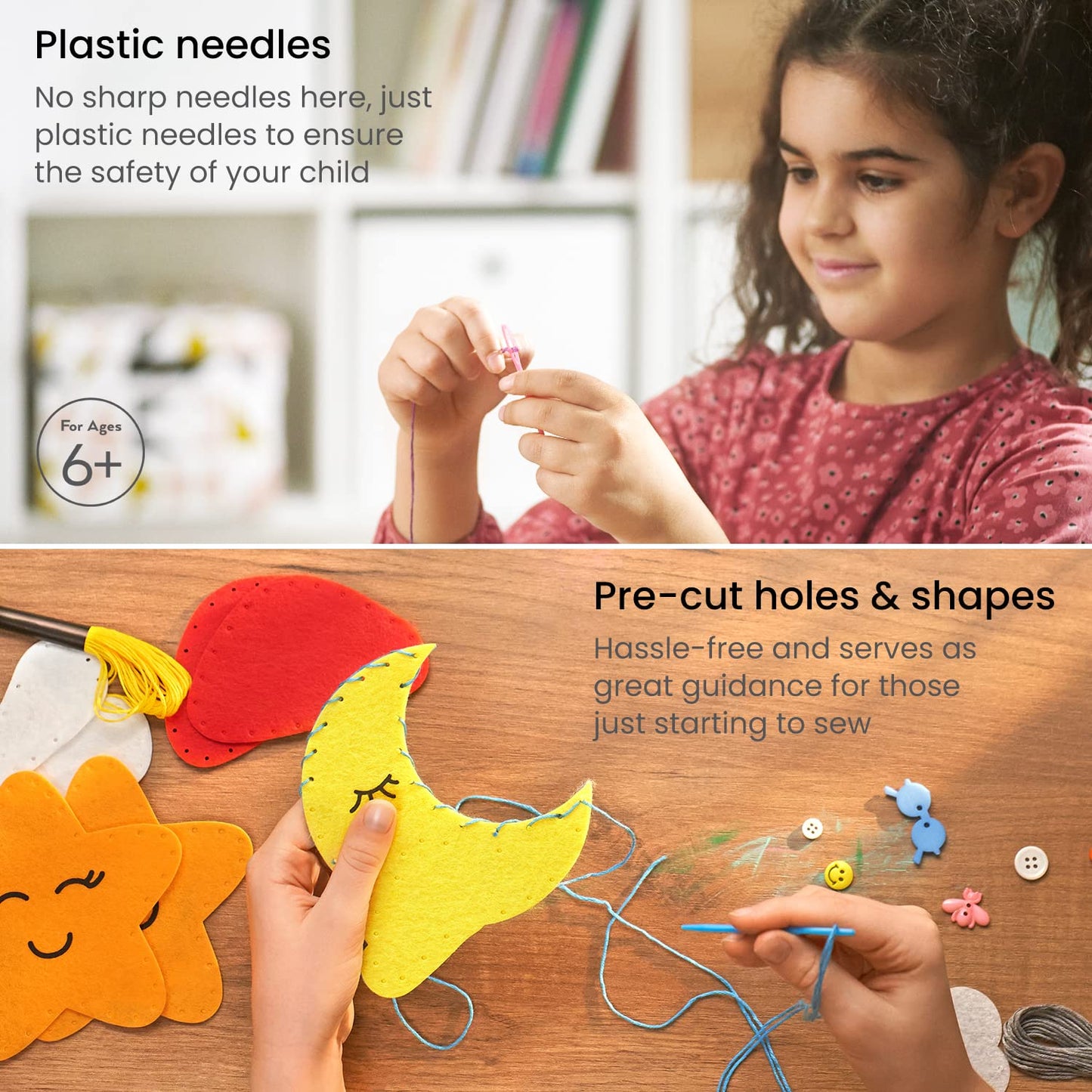 Arteza Kids Learn to Sew, Nature Theme