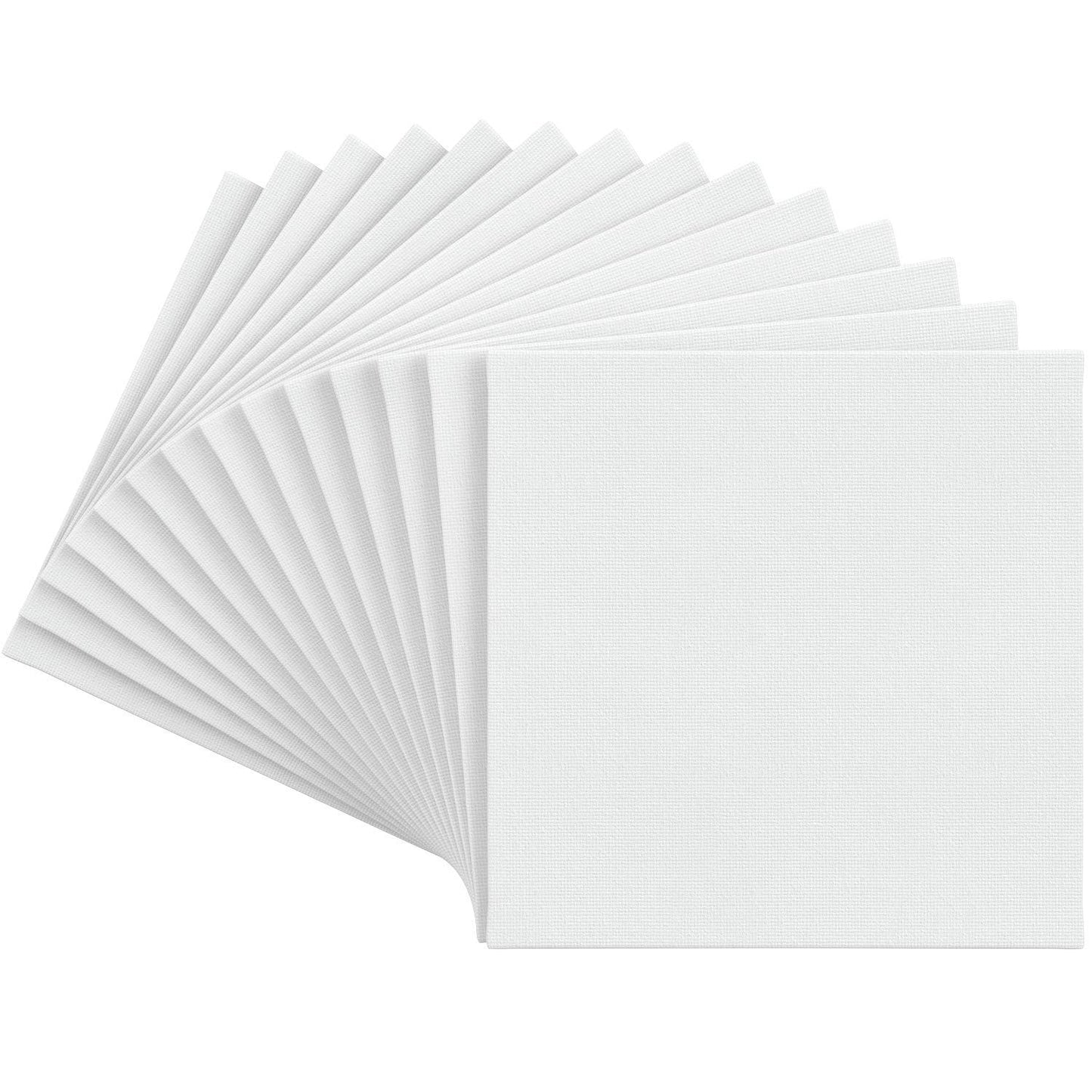 Arteza Classic Canvas Panels, 8" x 8" - 12.3 oz Gesso-Primed - Pack of 14