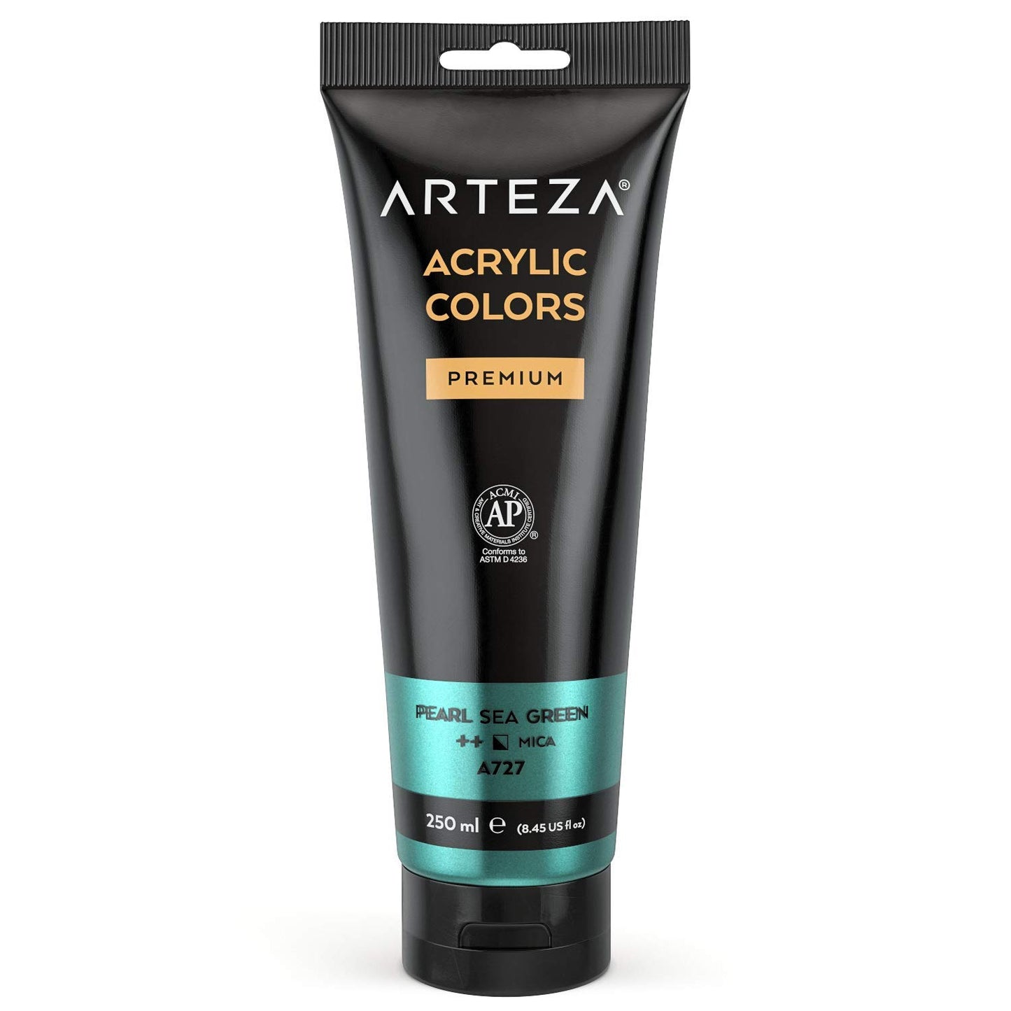 Arteza Metallic Acrylic Paint, 8.45 fl oz Tube - Pearl Sea Green A227