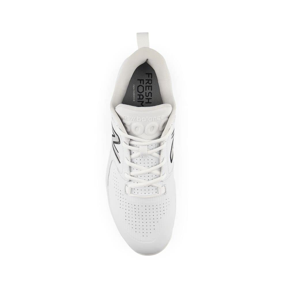 New Balance Men's Fresh Foam 3000 V6 Molded Baseball Shoe, Synthetic White/White, 12.5