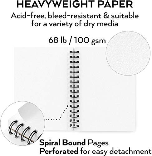 Arteza Sketchbook, 5.5" x 8.5", 100 Sheets