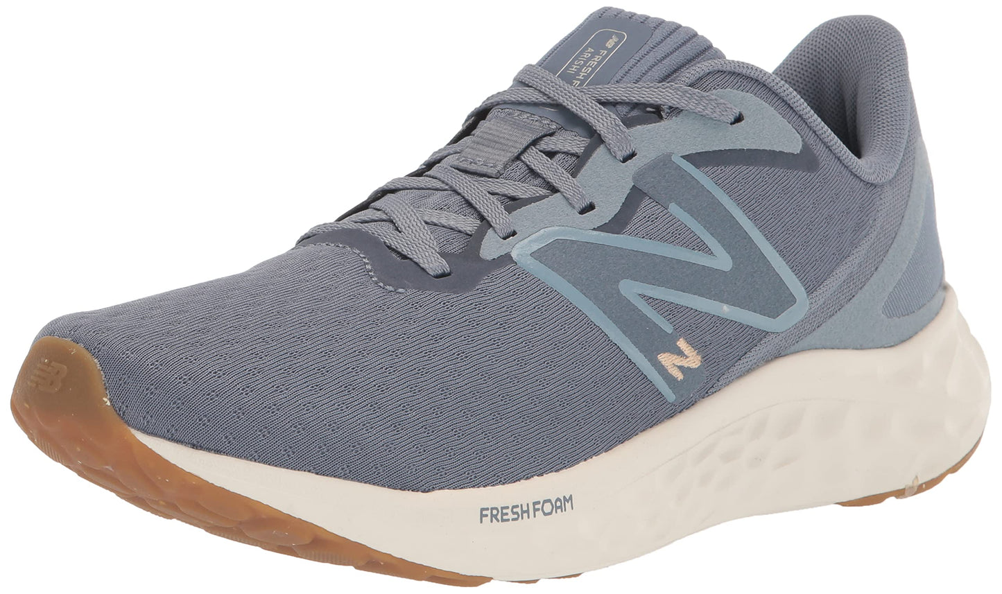 New Balance Women's Fresh Foam Arishi V4 Running Shoe, Arctic Grey/Light Arctic Grey/Light Gold Metallic, 10