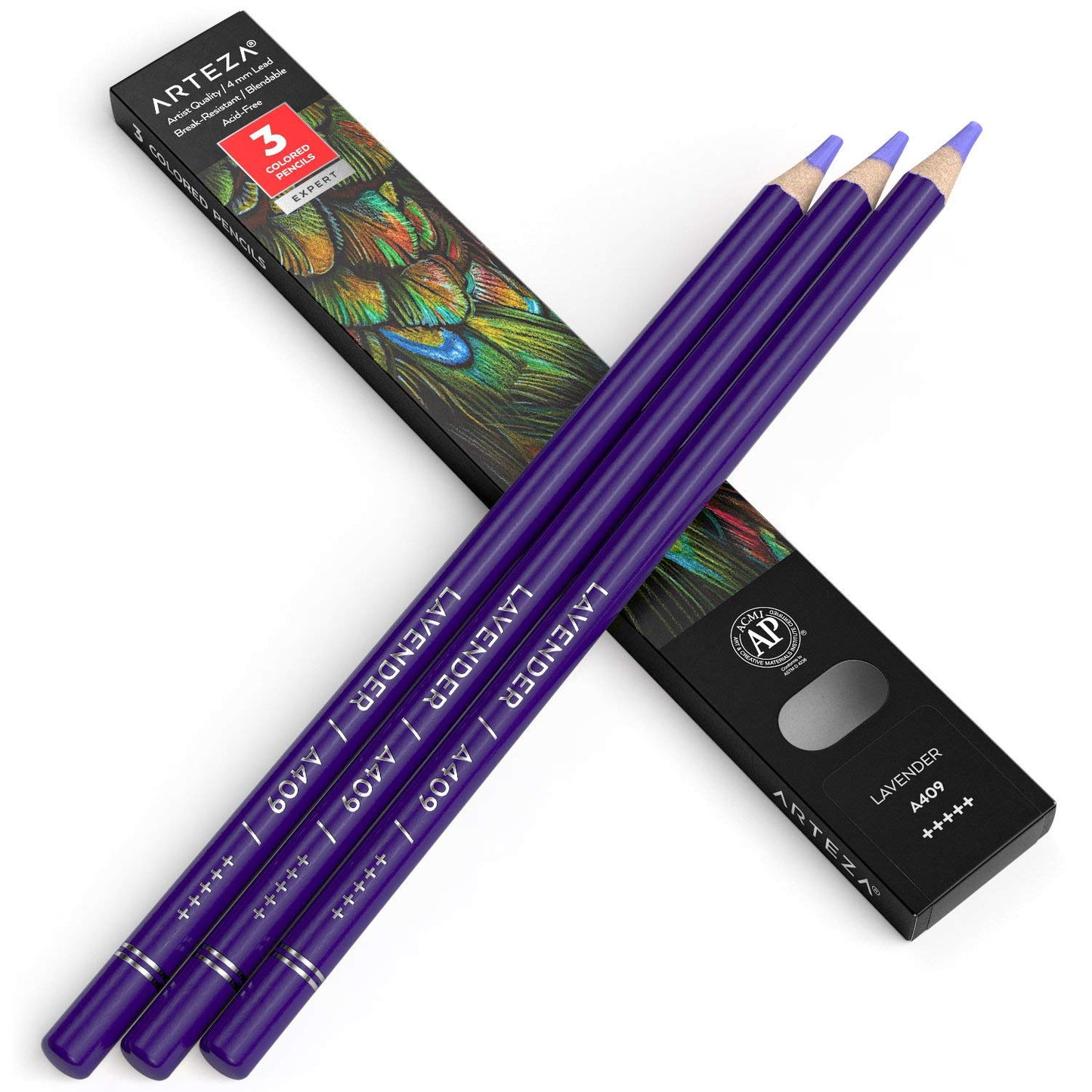 Arteza Expert Colored Pencils, A409 Lavender - 3 Pack