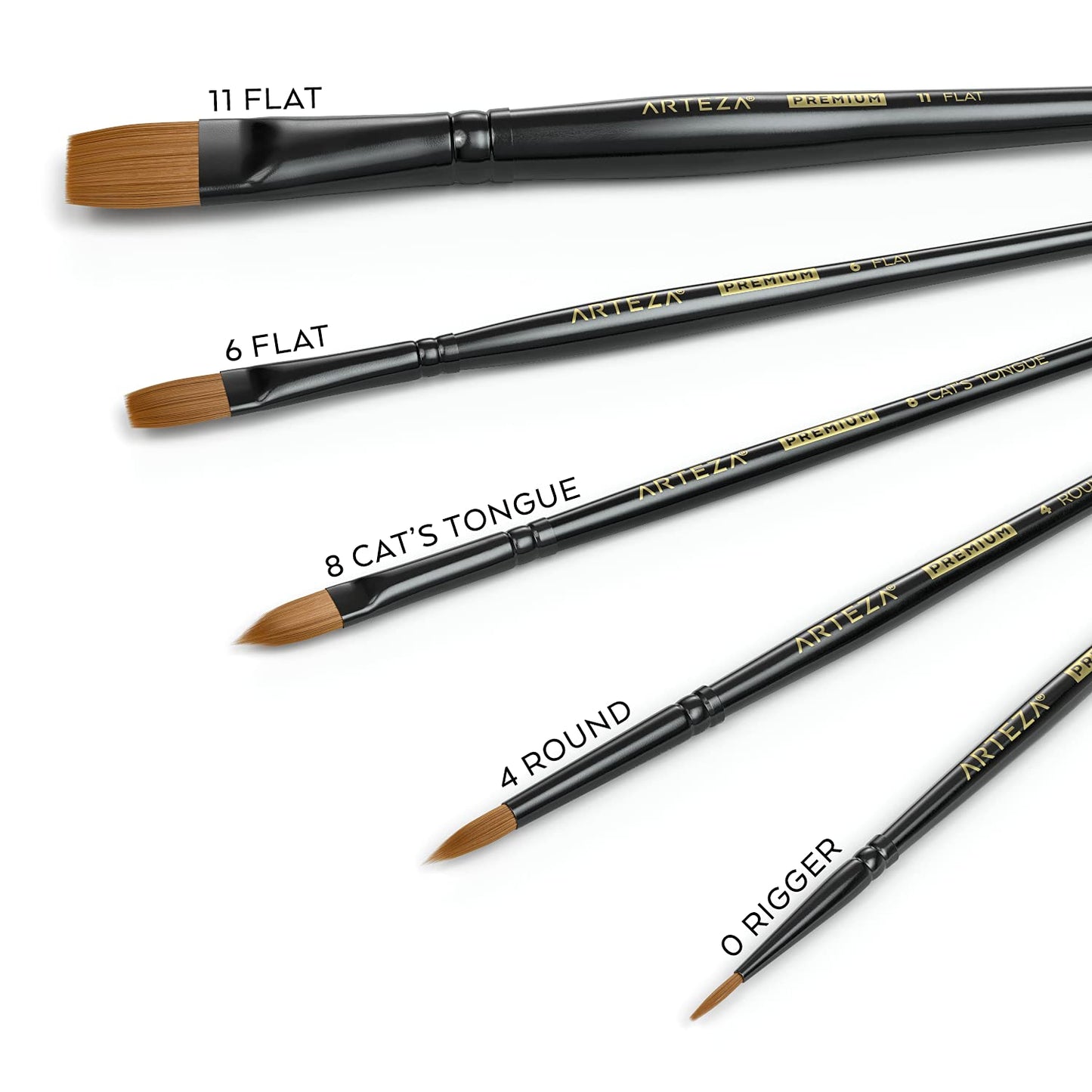 Arteza Acrylic & Oil Paint Brushes - Set of 5