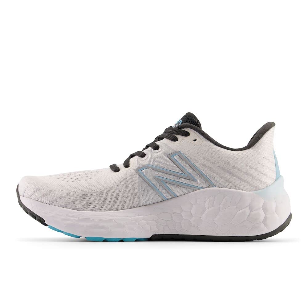 New Balance Women's Fresh Foam X Vongo V5 Running Shoe, White/Bleach Blue/Silver Metalic, 12