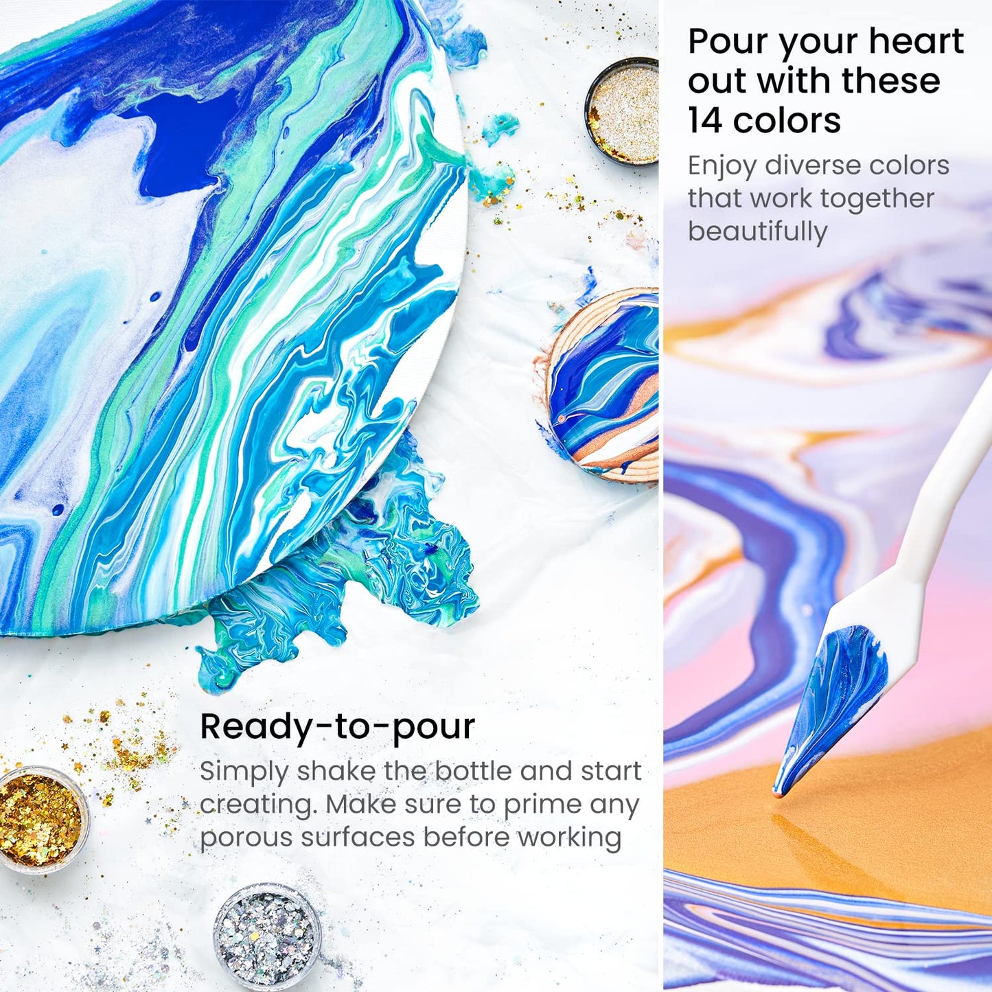 Arteza Pouring Art Starter Kit
