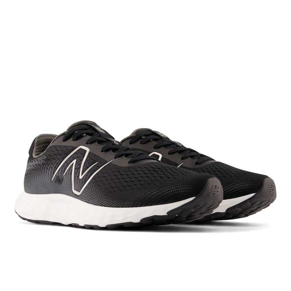 New Balance Men's 520 V8 Running Shoe, Black/White, 8